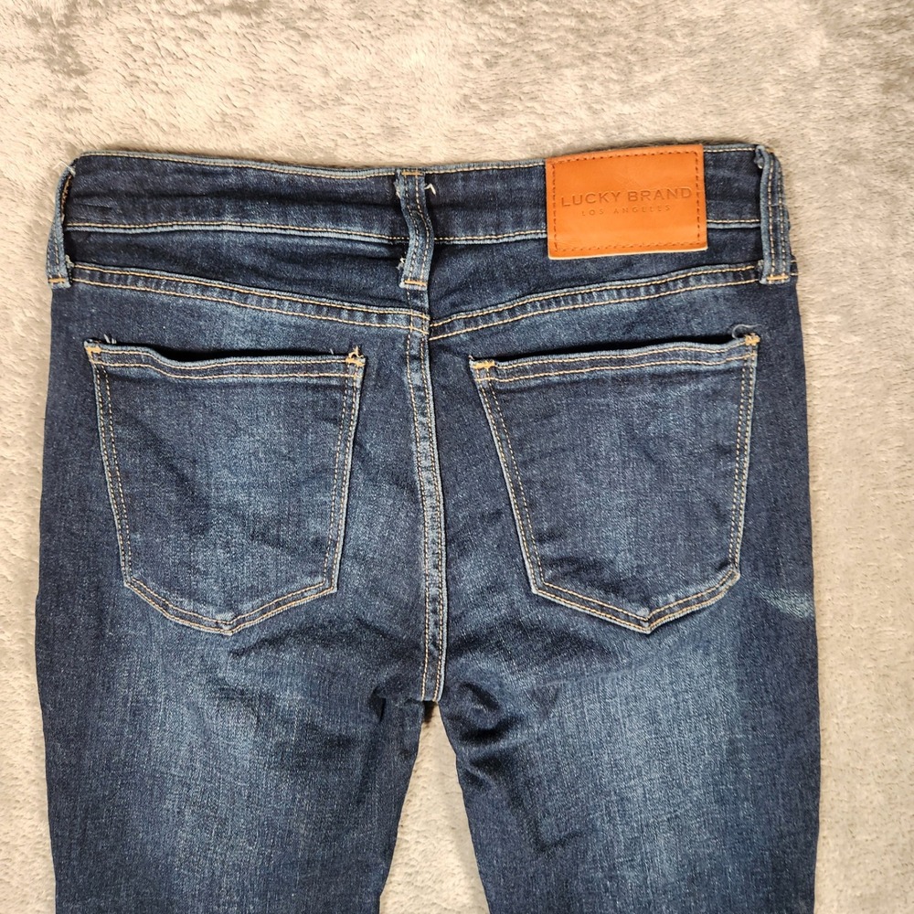 Lucky Brand Lolita Skinny Jeans Womens 2/26 Blue Excellent Low Rise Dark Wash - Picture 14 of 15